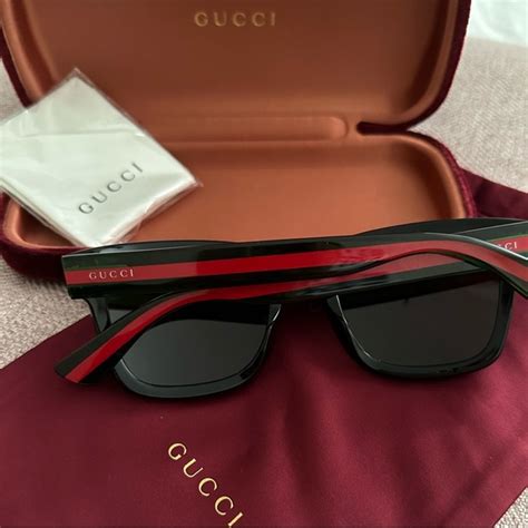 gucci blue and red stripe|gucci sunglasses red green stripe.